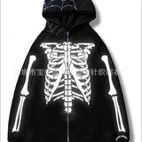 Zippered Sweater Net Red Hooded Cardigan Small Clock Letter New Printed Coat