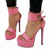 The Sky High Size Code 47 Water Table Buckle High Heel Nightclub Fashion Women's Sandals