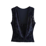 Spring Dress Women's New Dew-Planted Velvet Net Sleeveless Top 3067134