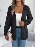 Early Autumn Casual Hollow Lantern Long-Sleeved Sleeve Sweater Long Coat Women's
