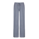 Cloth Forget Lazy Wind Stripes Loose Thin Tie With Low-Rise Slacks Hot Girl Knitted Broad Leg