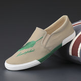 The Autumn Of 2025, The New Men's Shoes Korean Printing Trend Men's One-Legged Canvas Shoes Casual Cloth Shoes Fashion