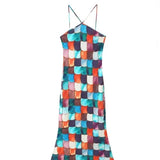 Women's Explosive Sleeveless Print Long Sling Style Long Skirt Party Beach