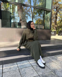 2025 New Women's Solid-Color Hooded Knitwear