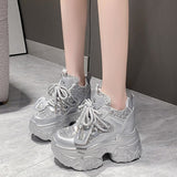 New Summer Summer Thick-Soled Thick-Soled High-Heeled Small White Shoes Korean Version Of The Pine Cake