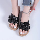 Women's 2025 Summer Flower Slippers Home Outdoor Drag Bathroom Cold Drag Beach