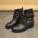Zippered Martin Boots Women Fall 2025 New Punk Rincley Casual Boots