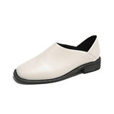 Women 2025 New Women's Shoes Spring Korean Version Of The Small Leather Shoes Women Wear Flat Shoes Legs Casual Lazy