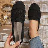 Flat-Bottomed Knitted Low-Shoe Single-Shoe Women's Foot Pedaled Shallow Bean