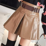 Skirts Women Pleated High Waist Elegant All-match Leisure Spring Autumn Sexy Mini Korean Style Female Solid Cozy
