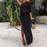 Dress Empty Beach Dress Perspective Solid Long