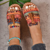 Asia's New Bohemian Tuple Flat Bottom Slippers Women Wear Celebrities Soft Bottom Beach Cold