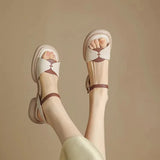 Summer 2025 New Casual Simple Platform Open-Toe Roman Women's