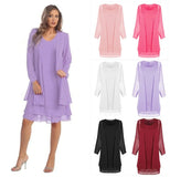 Shipping Mother of The Bride Dresses 2021 Chiffon Plus Size Long Sleeve Party Gown robe de soir¨¦e de