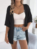 Summer Short-Sleeved Bohemian Thin Knitted Cardigan Women's