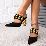 High-Heeled Sandals Alien High Heel Gold Buckle Party After The Stylish Comfortable Simple Sandals
