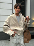2025 Fashion Clip Velvet Texture Loose Flying Jacket Women