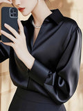 High-End Feeld Dingy Shirt 2025 Early Spring French Age-Down Mature Shirt Commuting Exquisite Comfortable Top