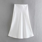2025 New Tight Waist Simple Set Solid Color Lirt Solid Color Half Body