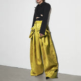 People Retro Wind 2025 New Autumn Waist Long Wide Legs Super Loose Female Solid Color Casual