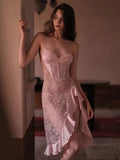 Sexy Transparent Lace Thin Back Sling Sling Skirt Pure Lust High Open Pajamas