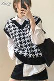Vest Women Autumn Winter Knitted Sleeveless Sweater Korea Casual Ladies Knitted Tops 2023 New Modis Woman