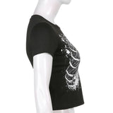 Print Round Neck Grunge ShirtOutfit