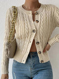 Autumn Sweater Women's Large Size Mahjong Collar Collar Cardigan Long-Sleeved