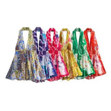 Women's Explosive Print Collar With Bare Back Hanging Neck