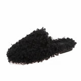 Half Slippers Women Autumn And Winter Round Head Plus Flat Bottom Lazy Muller Warm Cotton Shoes Large Size