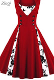 5XL Big Size Women Robe Pin Up Dress Retro Vintage 1950s 60s Rockabilly Swing Summer female Dresses Elegant Tunic