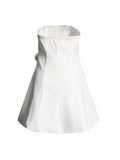 Spring 2025 New Diamond Chain Rose Decoration Waist Show Thin Ponve Bosom Dress