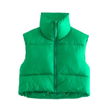 Color Women's Clothing 2025 Spring And Autumn 2025 New Cotton Vest Zippered Arma