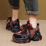 Color Old Dad Shoes In The Autumn And Winter 2025 New Thick Soles Light Casual Sneakers Warm Plus Velvet Cotton