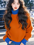 Turtleneck Sweater Female Gas Bottom T-Shirt 2025 New Christmas And Autumn Winter Beautiful Outside Wearing Knitted Shirt