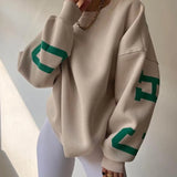 Women's Casual Fashion Print Thicken And Set Up Long-Sleeved