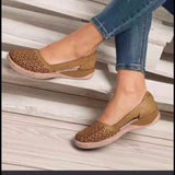 Women's Summer Fashion Sandals Women's Bag Head Hollow Large Flat-Soled Women's Shoes Thick-Soled Single Shoes Breathable Women's