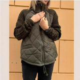 2025 New Fashion Zip Long Sleeve Collar Women's Cotton