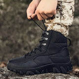 Men's Shoes Outdoor Work Boots Climbing Boots Autumn And Winter High Help Wear And Anti-Slip Hiking Cross-Country