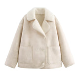 Women's Clothing Explosion Retro Fashion Casual Button Double-Sided Collar