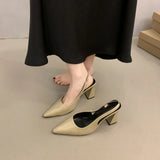 Temperament Baotou Sandals Women 2025 Summer New Korean Commuter Light Heels Paint Coarse Fashion Single