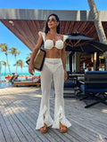 Brased High-Waisted Bikini Net Pants Three-Piece Split Body Swimsuit Women's Small Pit Strip 2025