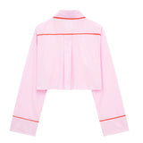 Spring Cut Poplin Shirt 2616731 With Decorative Pajamas