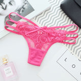 Transparent Lace T-Shirt Tempting Fine Strip With No Trace Perspective Low-Rise Hot Cotton Crotch