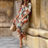 Spot 2025 New Women's Fashion Temperament In Sleeve Print Long