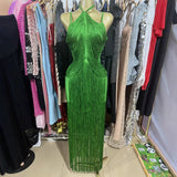 Hot Sales Of New Green Hanging Neck Sling Skirt Under The Tux Dinner Ball