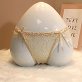 Thong Female Feeling Scarless Bow Knot Hollow Temptation Close To The Thin Low-Waist T