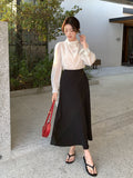 Special Price Does Not Return] Xixi Temperament Commute High-Waisted Half-Dress Swing A-Word Skirt