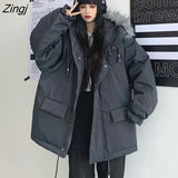 Military Parka Women Winter Long Cotton-padded Hooded Coat Female Wadded Overcoat Plue Size Warm Oversized Puffer