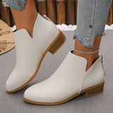 Large-Dish-So-Skin Boots Women's Pointed Zippers And Ankle Boots Women's Zippers And Ankle